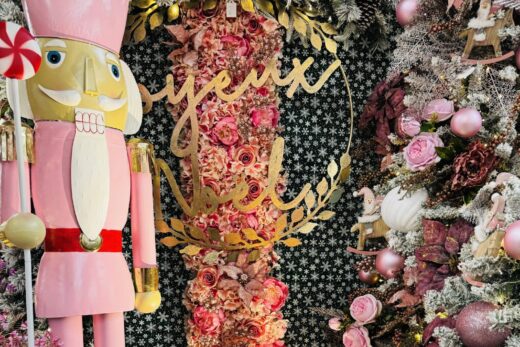 décor noël rose