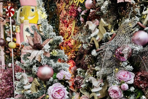 Decor de noel rose