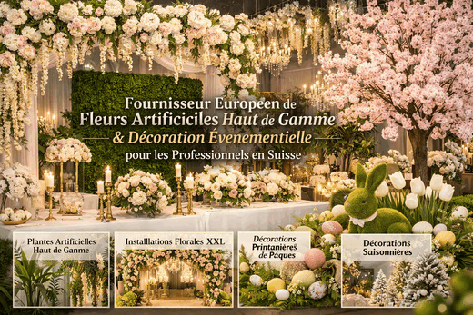 Fournisseur européen de fleurs artificielles haut de gamme pour les professionnels en Suisse