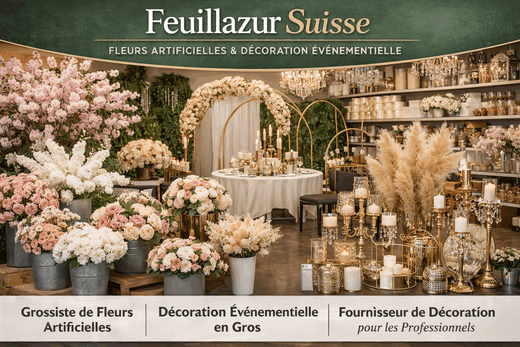 Feuillazur Suisse : le fournisseur européen incontournable de fleurs artificielles et de décoration événementielle pour les professionnels